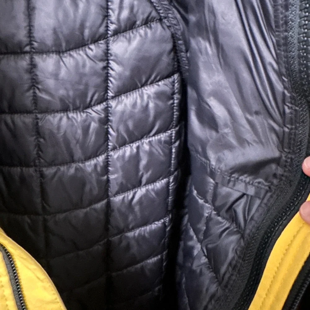 The North Face Thermoball Triclimate DryVent Jacket Mens‎ M Black Yellow Hooded